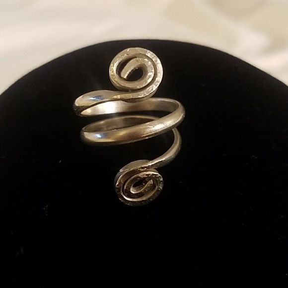 Handmade Silver Necklace and Ring Set Adjustable - Picture 2 of 3